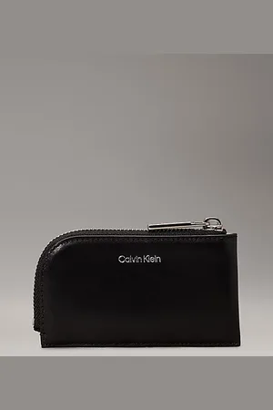 Calvin Klein Leren portemonnee met rits rondom