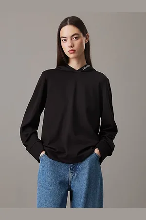Calvin Klein Relaxte Hoodie van Milano Jersey