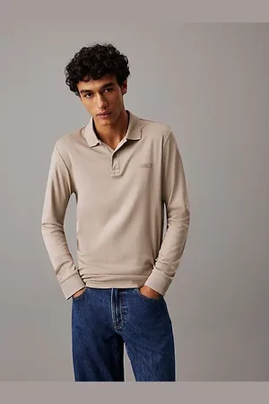 Calvin Klein Slim polo met lange mouwen