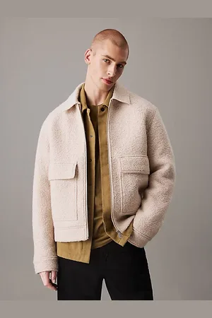 Calvin Klein Relaxt Jasje van Boucléwol
