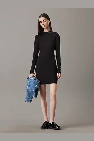 Calvin Klein Milano jersey jurk met lange mouwen