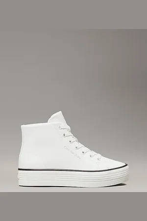 Calvin Klein Leren high-top plateausneakers