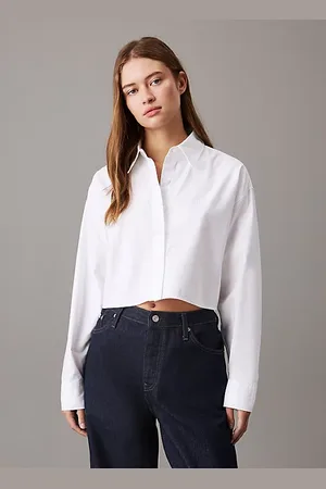 Calvin Klein Ingekort overhemd van Oxford katoen
