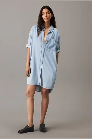 Calvin Klein Relaxt denimoverhemd jurk