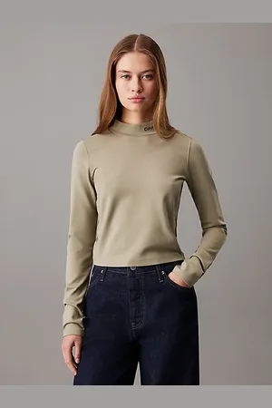 Calvin Klein Milano jersey top met lange mouwen