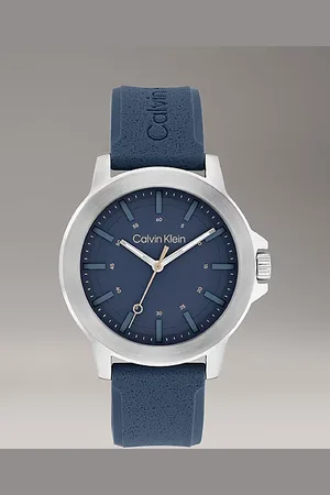 Calvin Klein Opvallende wijzerplaat horloge met siliconen band