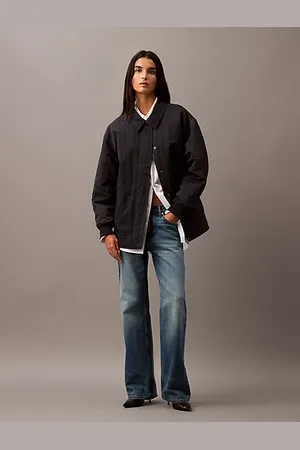 Calvin Klein Relaxed bomberjack van gekreukt nylon