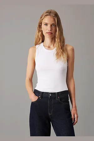 Calvin Klein Skinny geribbelde tanktop