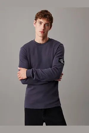 Calvin Klein Slim wafel-T-shirt met lange mouwen