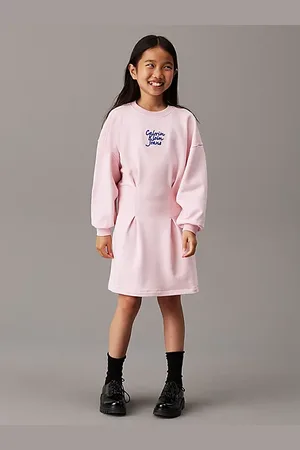 Calvin Klein Geplooide sweatshirtjurk met logo