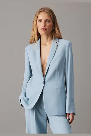Calvin Klein Stretch blazer van wolmix