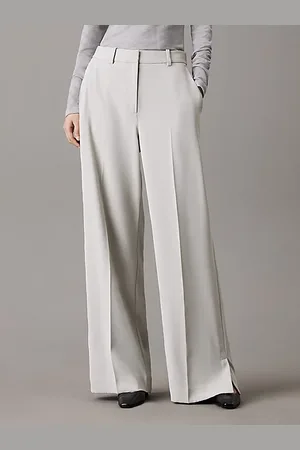 Calvin Klein Slim fit broek met wijde pijpen