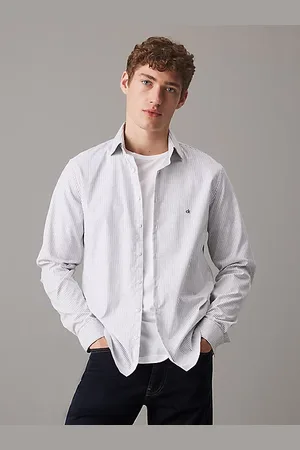 Calvin Klein Smal gestreept net overhemd