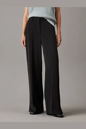 Calvin Klein Slim fit broek met wijde pijpen