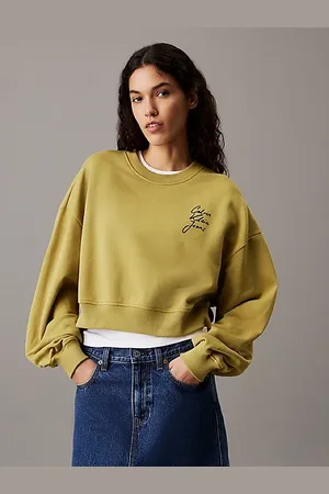 Calvin Klein Hoekig sweatshirt van badstofkatoen