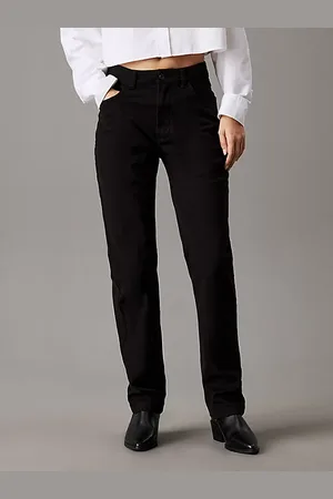 Calvin Klein Broek met hoge taille en rechte pijp