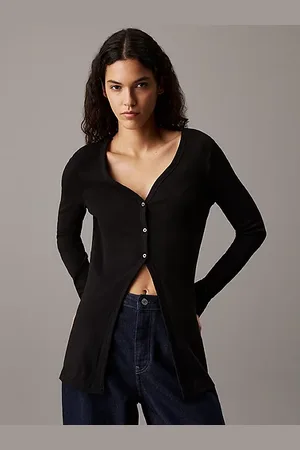 Calvin Klein Slim vest van geribbeld katoen