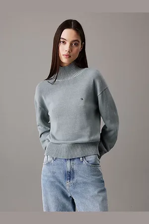 Calvin Klein Katoenen trui met hooggesloten hals