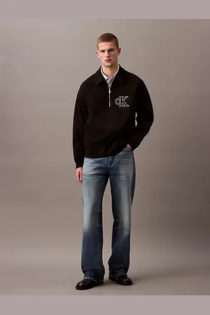 Calvin Klein Dubbel rib Logo Zip Poloshirt