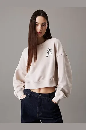 Calvin Klein Hoekig sweatshirt van badstofkatoen