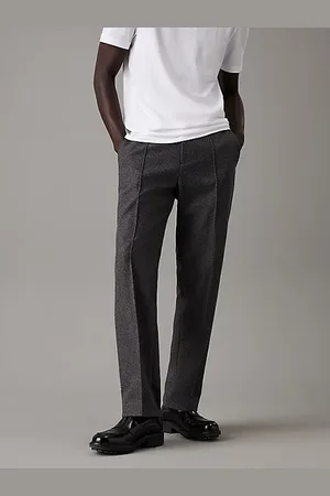 Calvin Klein Rechte broek van melton wol