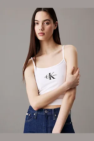 Calvin Klein Slim cami top met monogram