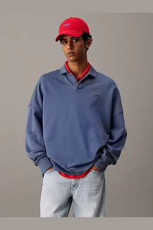 Calvin Klein Polo sweatshirt van badstofkatoen