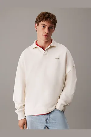 Calvin Klein Polo sweatshirt van badstofkatoen