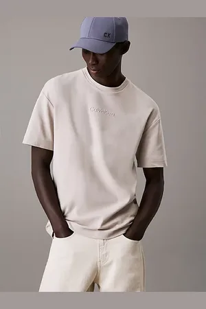 Calvin Klein Relaxed T-shirt van interlock katoen