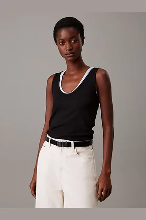 Calvin Klein Slim geribbelde tanktop