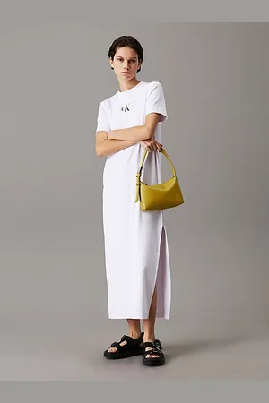 Calvin Klein Maxi T-shirtjurk van ribkatoen
