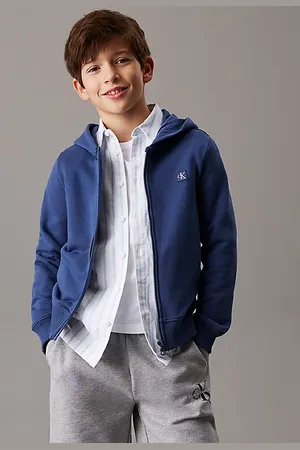Calvin Klein Relaxed hoodie met rits voor kinderen