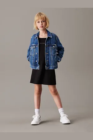 Calvin Klein Losse Punto Milano jurk met spaghettibandjes