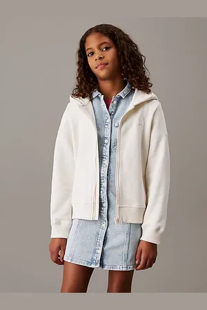 Calvin Klein Relaxed hoodie met rits voor kinderen