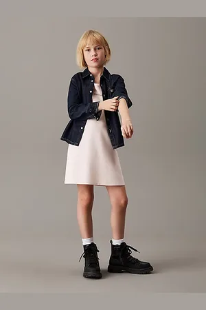 Calvin Klein Losse Punto Milano jurk met spaghettibandjes