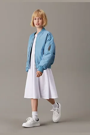 Calvin Klein Uitlopende Milano jurk met details op de achterkant
