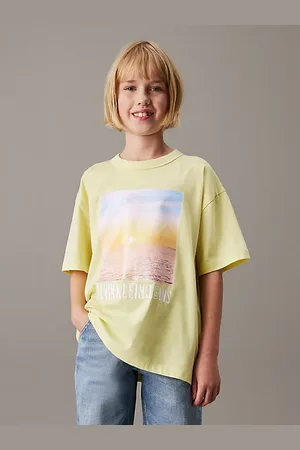 Calvin Klein Relaxed T-shirt met grafische zondersondergangsprint