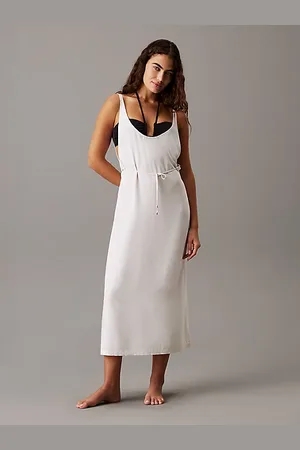 Calvin Klein Wrapover strikband strandjurk