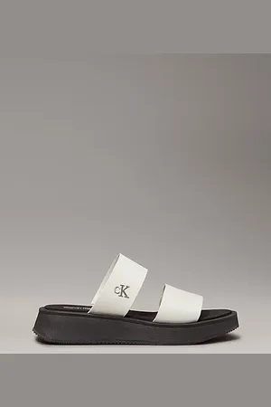 Calvin Klein Leren plateausandalen