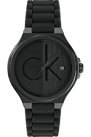 Calvin Klein Stalen horloge met siliconen band