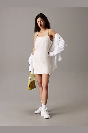 Calvin Klein Cami jurk van katoen-linnen
