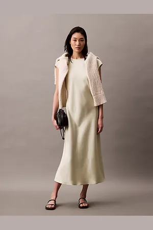 Calvin Klein Satijnen kokerjurk