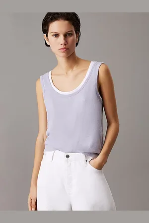 Calvin Klein Slim linnen jersey tanktop