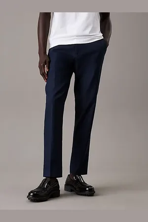 Calvin Klein Toelopende Lyocell linnen pantalon