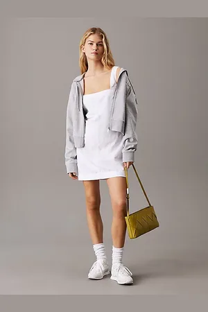 Calvin Klein Zachte katoenen linnen mini-jurk