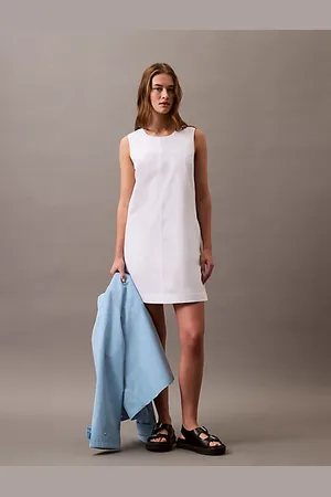Calvin Klein Mouwloze minijurk van katoenpopeline