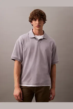 Calvin Klein Relaxed poloshirt van ribkatoen