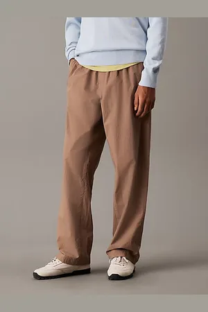 Calvin Klein Relaxte broek van poplinkatoen