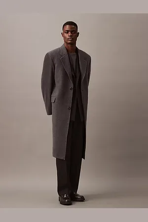 Calvin Klein Korte jas van geborstelde wol