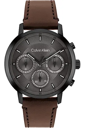 Calvin Klein Multifunctioneel horloge met leren band